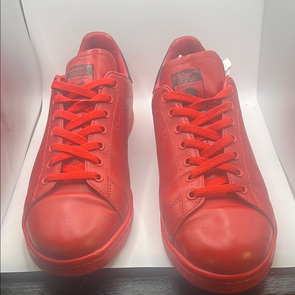 Adidas Red Sneakers Vibrant Monochrome Style